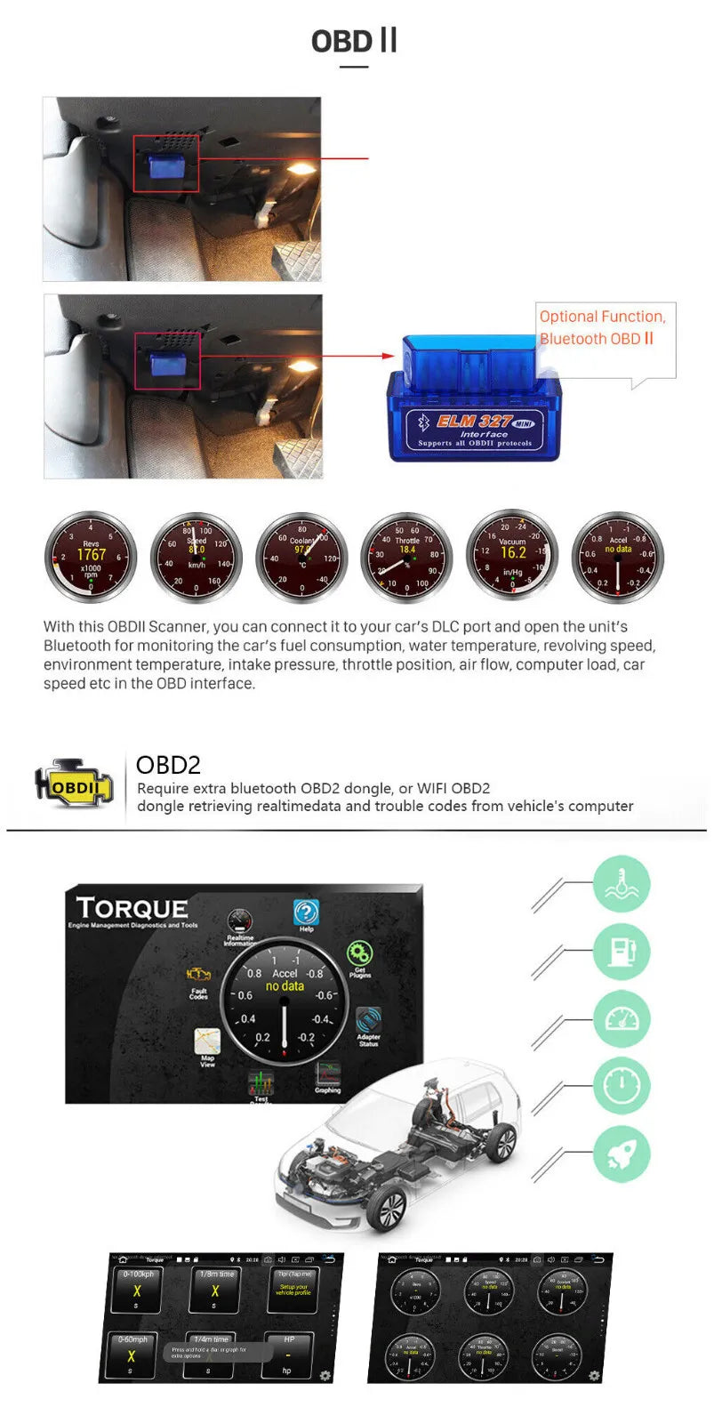 1280*720 9" IPS Hummer 2+32GB Android Apple Fit GPS H3 Radio 2005-2010 13 Stereo Car CarPlay Navi