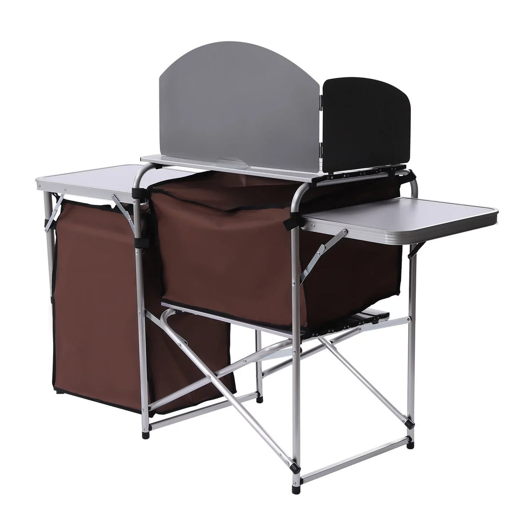 Kitchen W/ Table Folding Camping Foldable FETCOI Grill Tabletop Portable Station