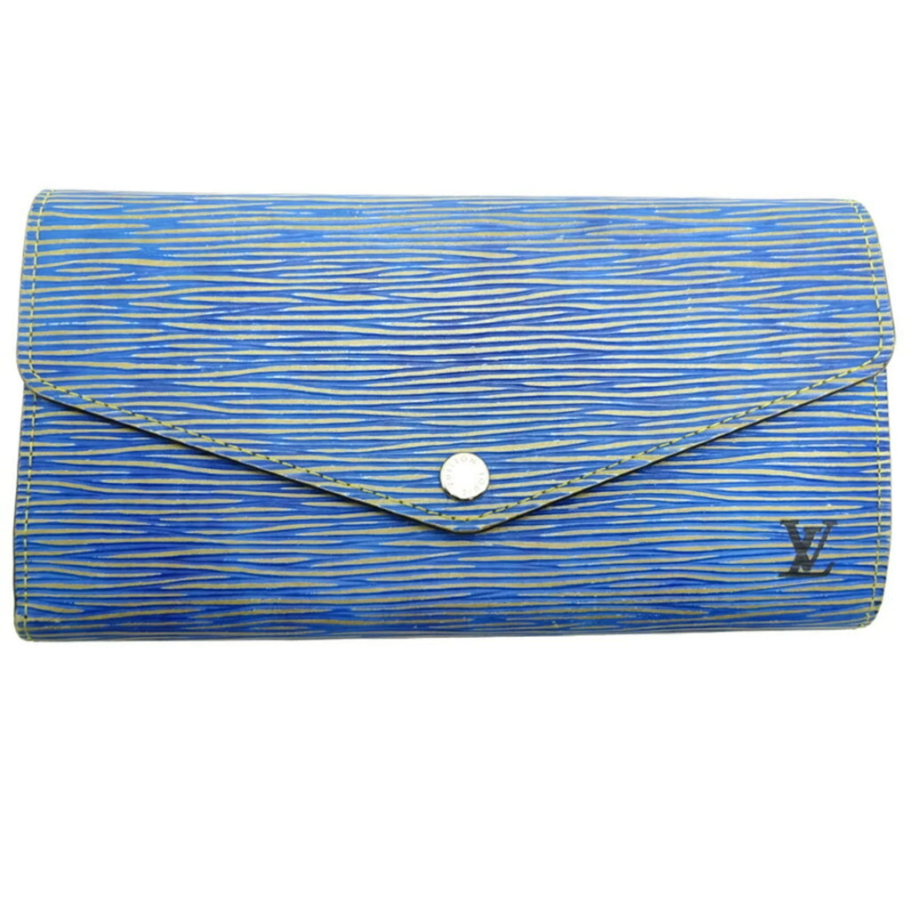 Sarah M61649 Epi Wallet Portefeuil Women's Louis Long (Good) Vuitton (Blue) () Pre-Owned