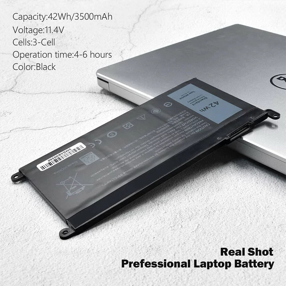 5565 P69G 7573 42WH Dell CYMGM P75F P66F Series Battery WDX0R Inspiron for