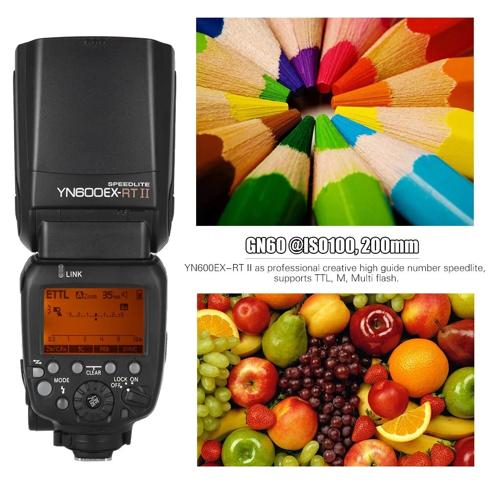 Creative HSS GN60 2.4G Master Flash YN600EX RT Wireless EX Speedlite Zooming YONGNUO Professional RT II Camera TTL 600EX for II Manual YONGNUO Auto/ Support 1/8000s as Canon YN6000 RT