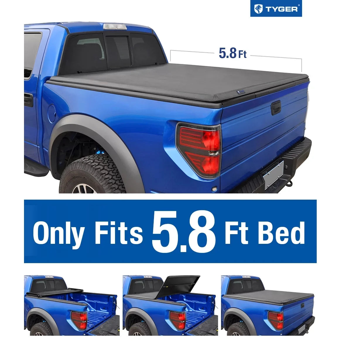 (69.6 Bed (NOT Fits Cargo Tri-Fold Stepside) 2009-2016 2012 1500 feet 2014 Trifold Ram For 5.8 Cover Tonneau inch) 2013 TG-BC3D1015 Dodge 2015 2010 Tonno Cover Truck Pickup 2011 TYGER