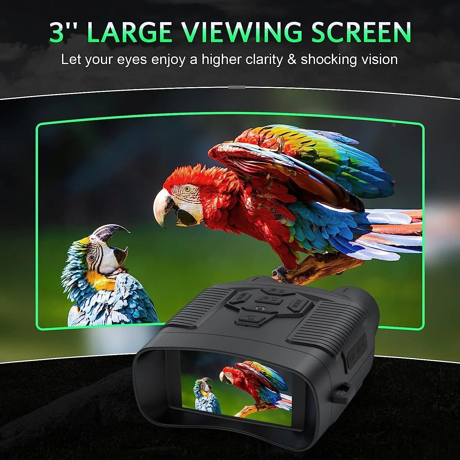 Taking and with NVI-800 for 32GB 6x Hunting Card Binoculars Zoom SD Vision Vision Suitable Night at Goggles Night Night Pictures Videos SuntekCam 24MP/1080P and