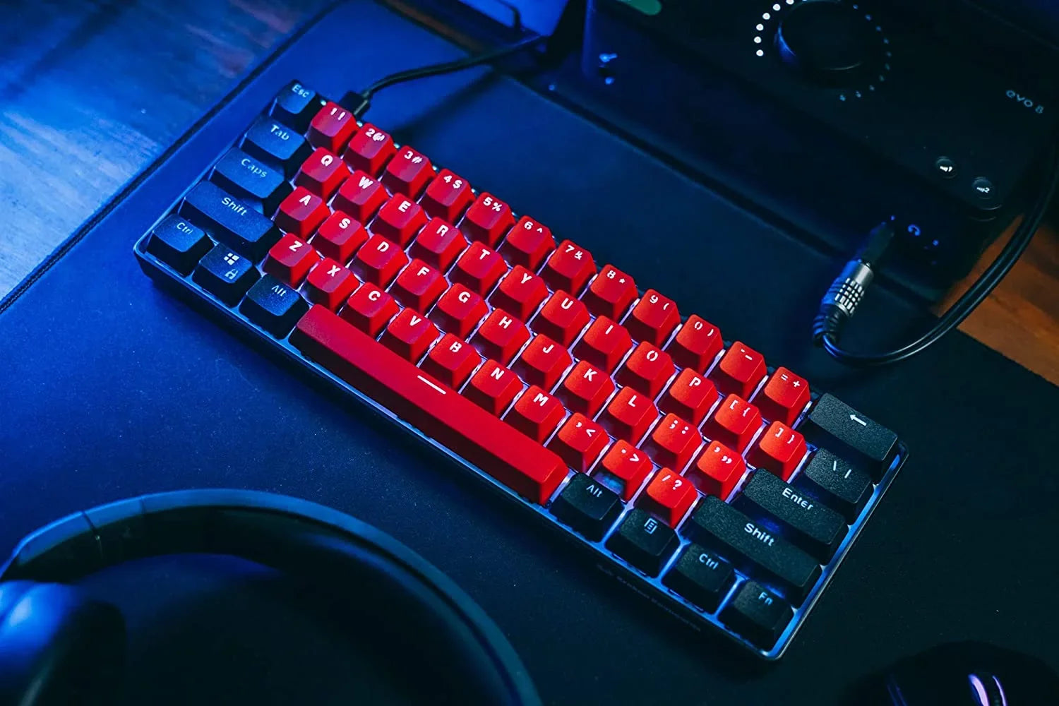 Pro Gaming Keyboard BRED 60% RGB (Silver Keyboard - Mechanical Kraken Speed Switches) Edition 60