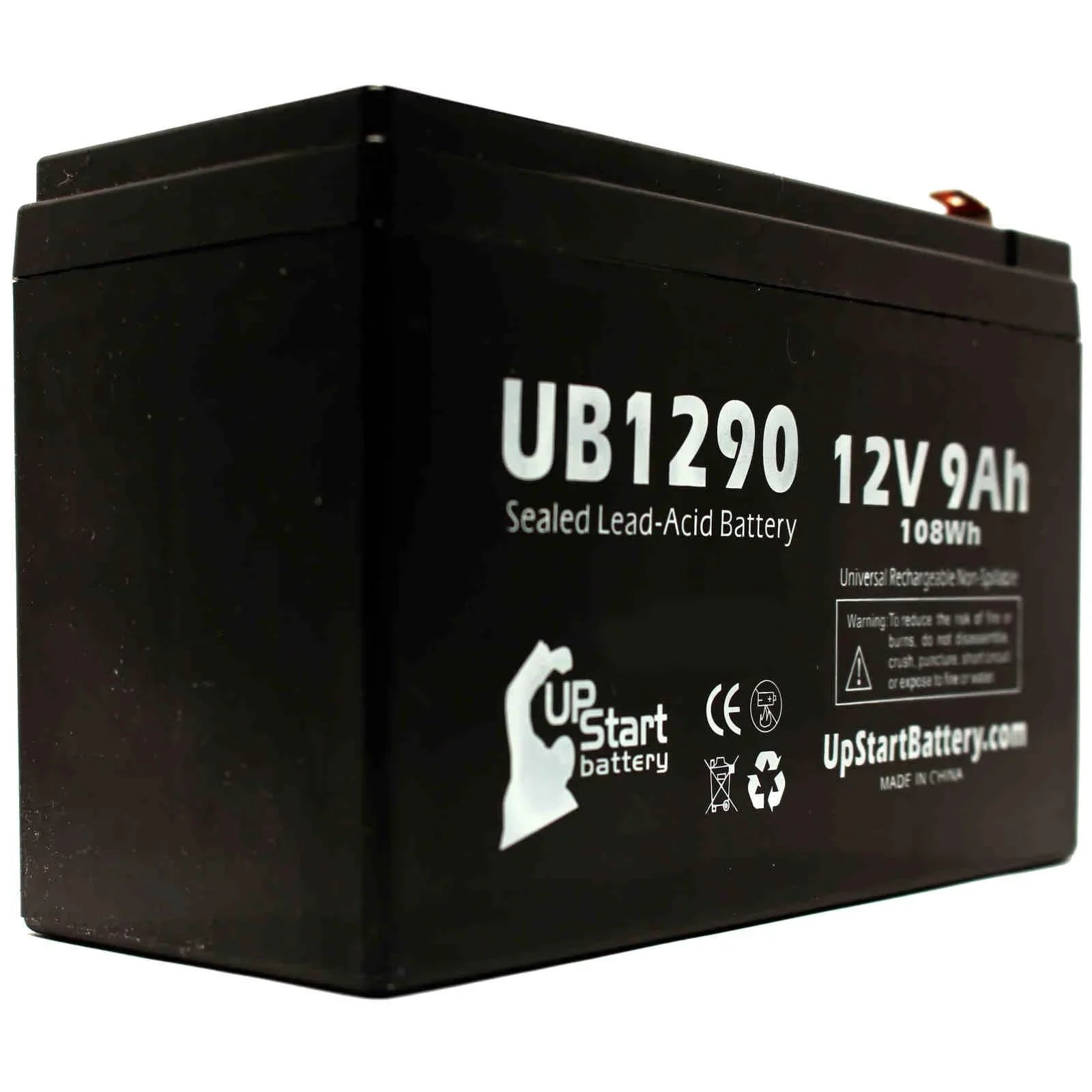 Universal Terminal Lead 9Ah, to UB1290 3x Terminal, Amigo F1 Includes 6 Replacement - Adapters Acid SLA) Sealed F1 (12V, Battery Mobility Battery F2 AGM, - 9000mAh, Pack - TravelMate Compatible