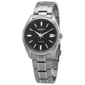 Quartz Seiko Black Dial Watch Classic Men's SUR375