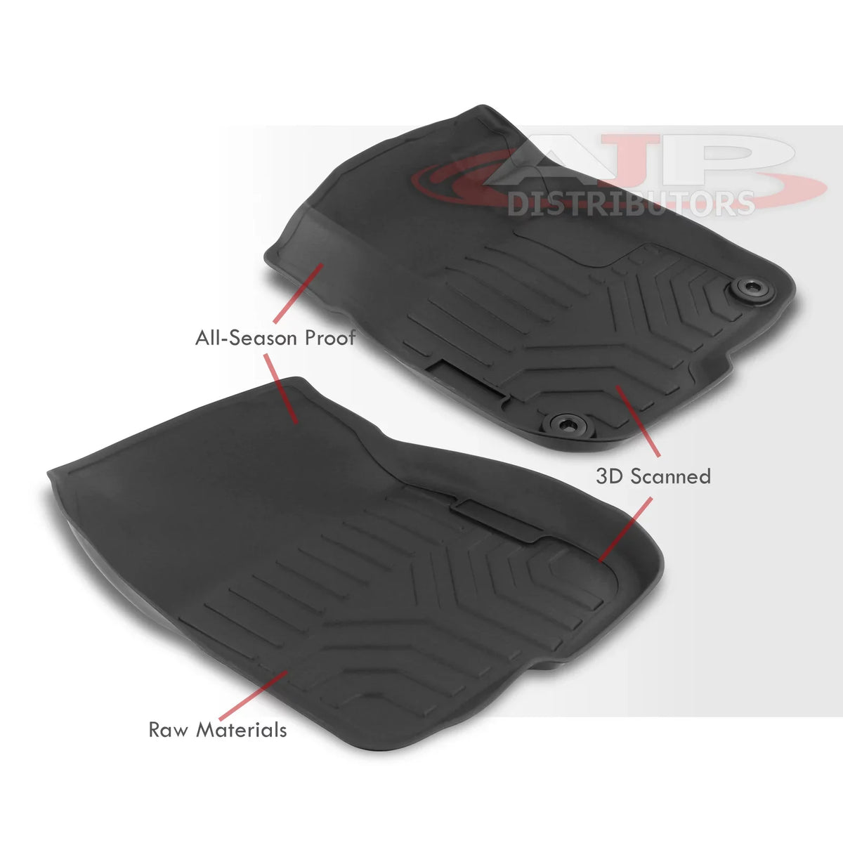 2018 CRV Mats RT 2017 Distributors Proof SUV Liner Floor Guard 2022 RW 2019 Set TPE For 20 18 Rubber Honda CR-V Season Rear AJP 2020 17 Front 19 All 22 2021 Weather 3-Piece Compatible/Replacement 21