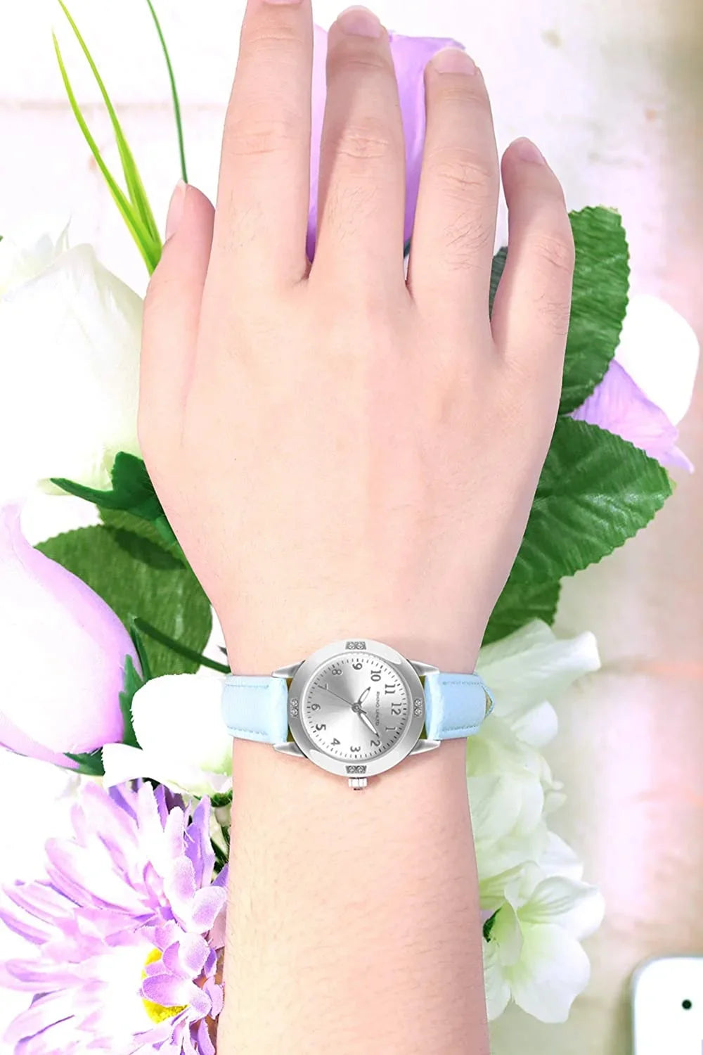 Women for Watches Watches Leather Gift Japanese Movement for Girls Simple Ages Ladies Ladies Casual TUOTISI Watch Fashion Watches Band Watches 11-15 for Girls Students