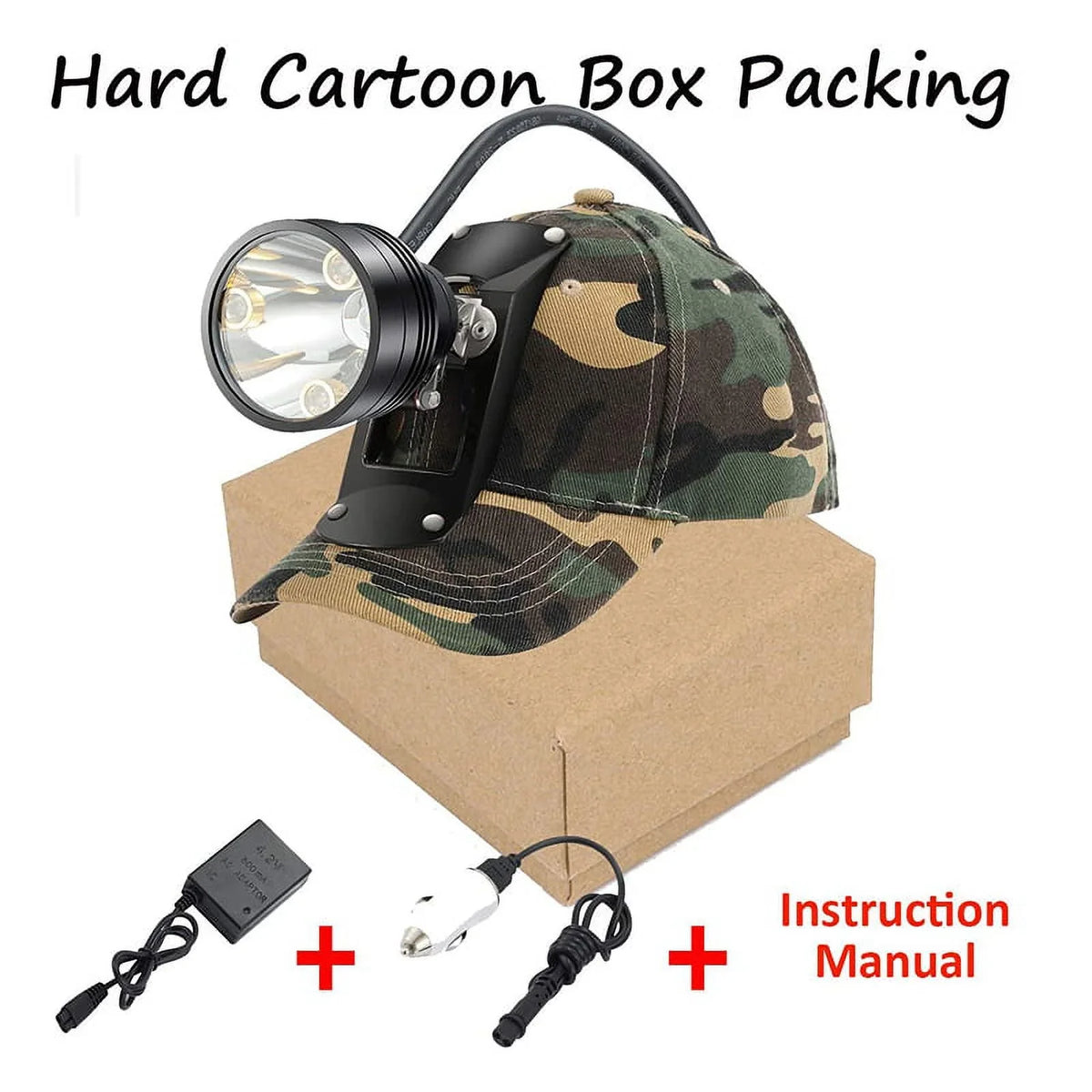 Camping Coyotes 4 Head With for Hiking for Rechargeable LEDs Working Powerful 6 Perfectly Night Hog Hunting Modes Lighting Fishing Headlamp Waterproof Lights Predators &