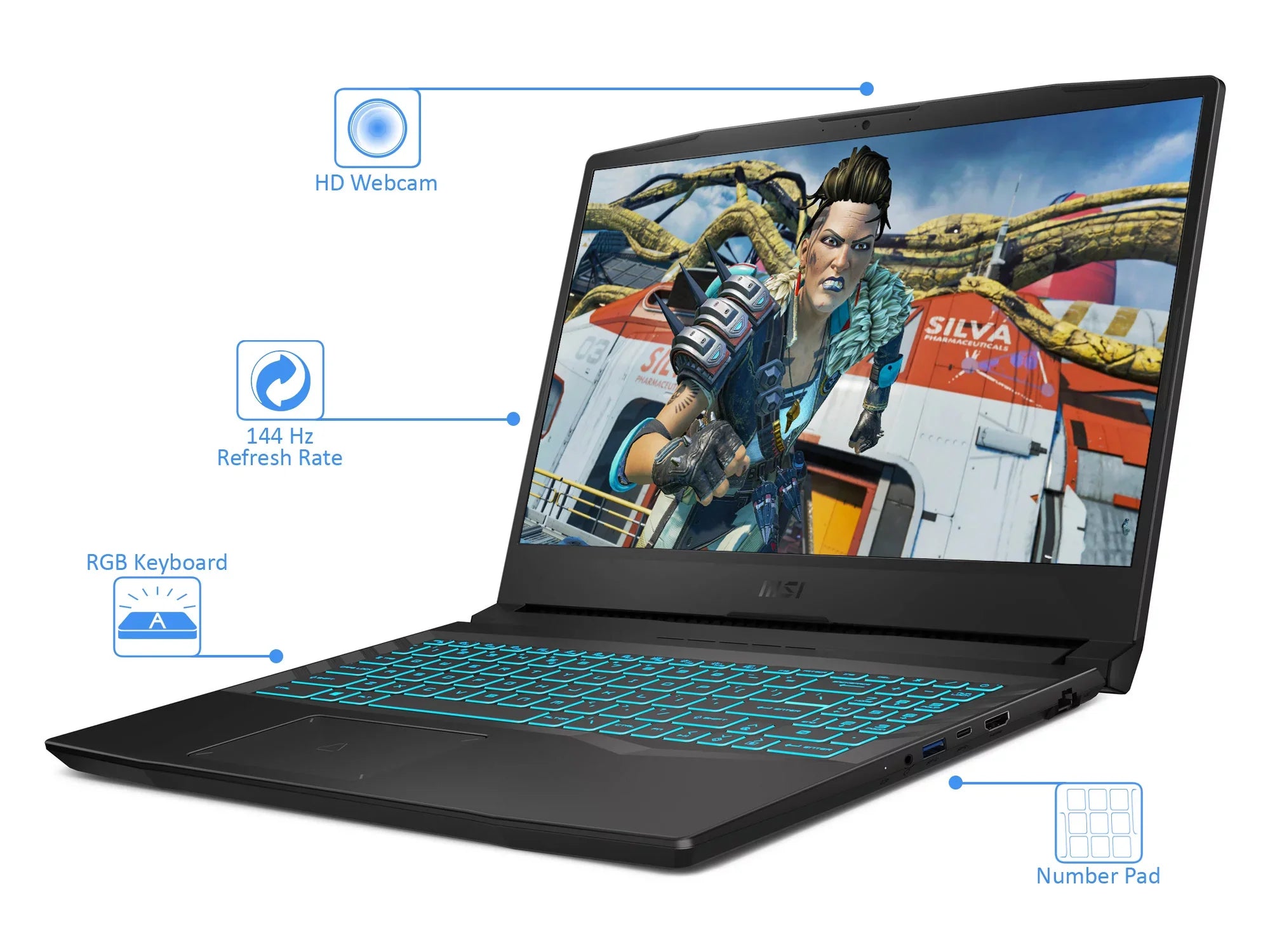 Crosshair Windows Core Bluetooth, Gaming 16GB 4.6GHz, Display, Wi-Fi, i7-11800H MSI FHD Intel NVIDIA Laptop, 15.6" NVMe 144Hz RAM, SSD, 1TB 10 Upto RTX HDMI, 3050, Home GeForce