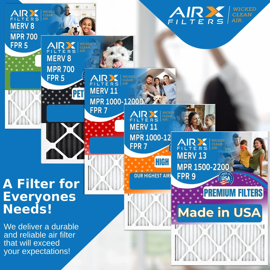 AC MERV by Filter 8 Electrostatic CLEAN Air 6 18x18x2 AIRX Filters AIR. WICKED Comparable Pleated USA Made MPR Furnace Air FILTERS Conditioner & 18x18x2 HVAC Pack Filter to Premium FPR 5 700