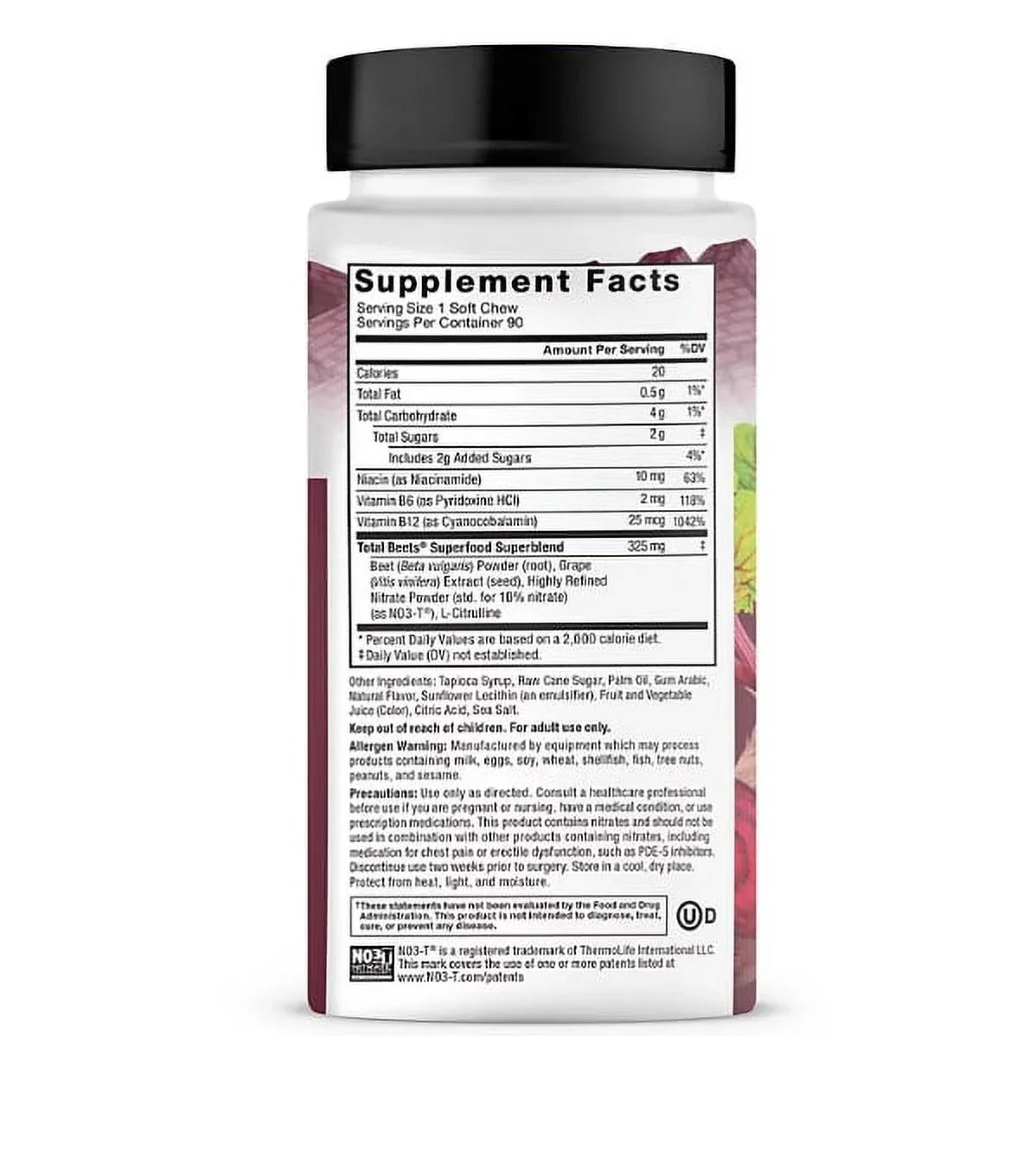 Superfood Factor Chews, Root Beets, ct.) Soft Acai Total (90 Beet Force Berry