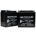 '- Factory Maintenance BMW Activated, 2-Pack GS Replacement 2010 UB-YTX14-BS F800ST, Motorcycle 800 12V, UpStart 12AH, CC Battery Free, Battery