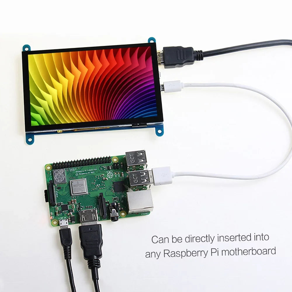 Arealer Portablewith Resolution Display Compatible 5 Pi with Small InchCapacitive 800*480 Touchscreen Raspberry USBInterface Tool