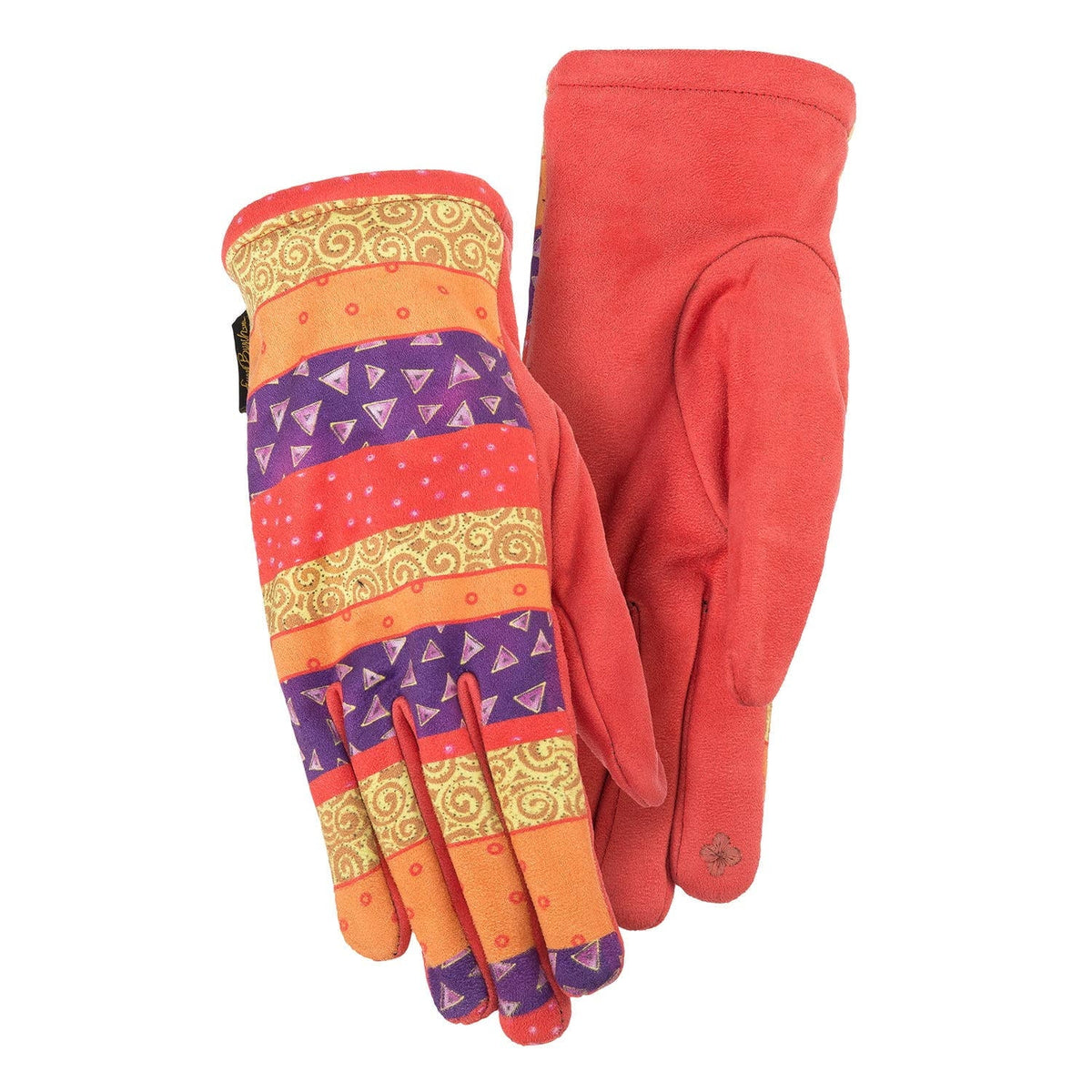 Suede Laurel Red Gloves Patchwork Burch