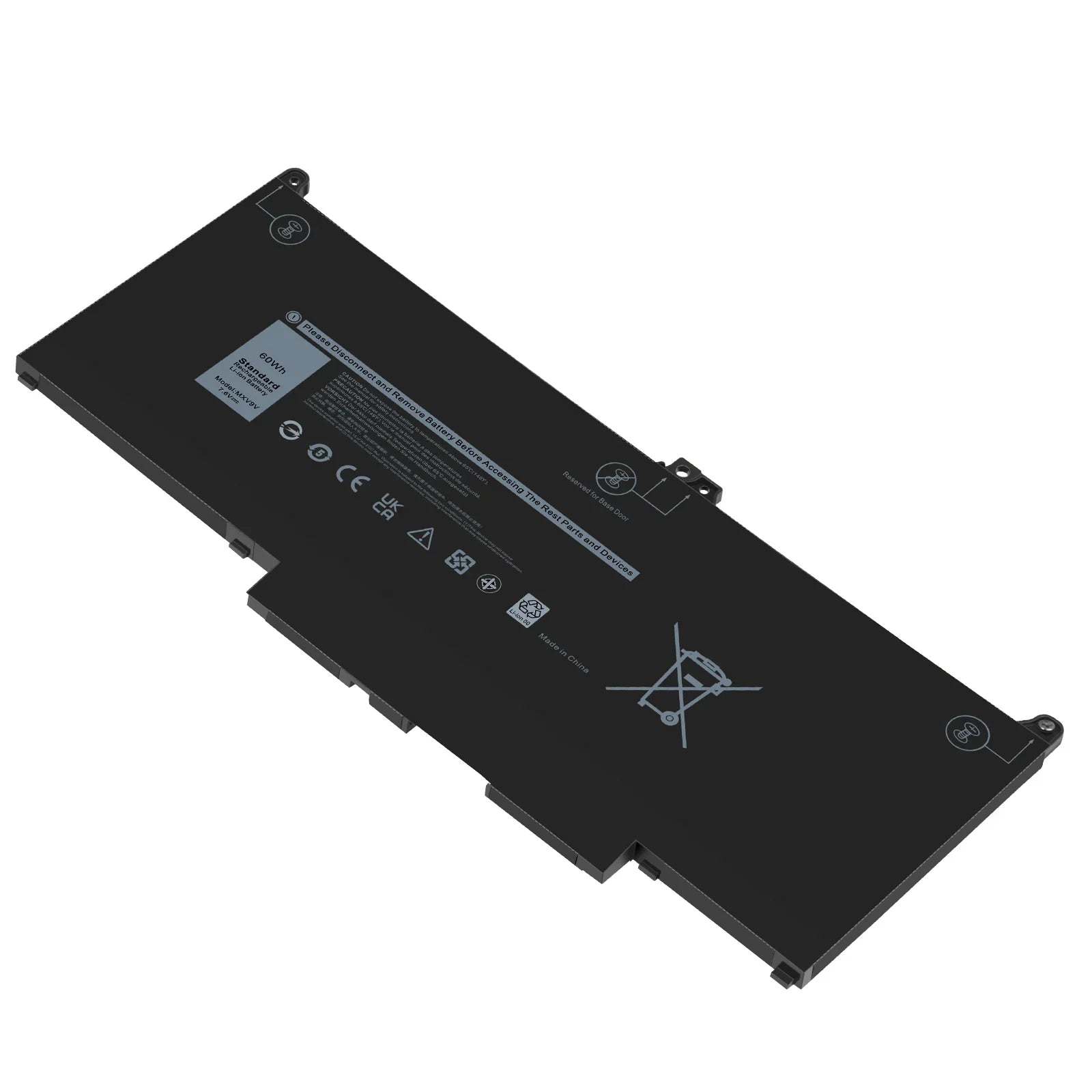 (2-in-1) 7300 60Wh For Dell 5310 Latitude 5300 7400 MXV9V Battery Laptop