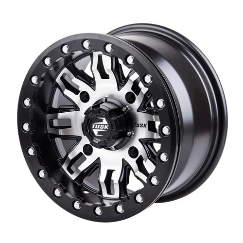 '+ 2 YAMAHA Teton Tusk Wheel Sport 1000 4/156 Machined/Black 4.0 3.0 2022 RMAX 14x7 Beadlock Wolverine For