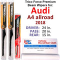 Audi of Performance w/Rear allroad Wipers Wiper A4 (Set Beam 3) 2018