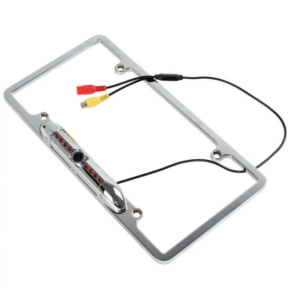 Car Plate Rearview Camera Silver Vision License Night -