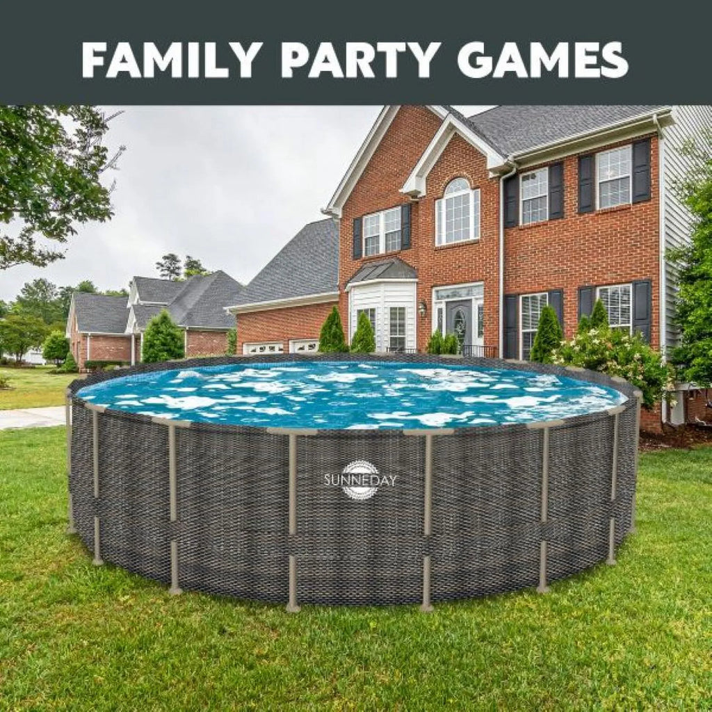 Oasis 52 ft. Sunneday in. Rattan Pool Soft-Sided 24 Round x