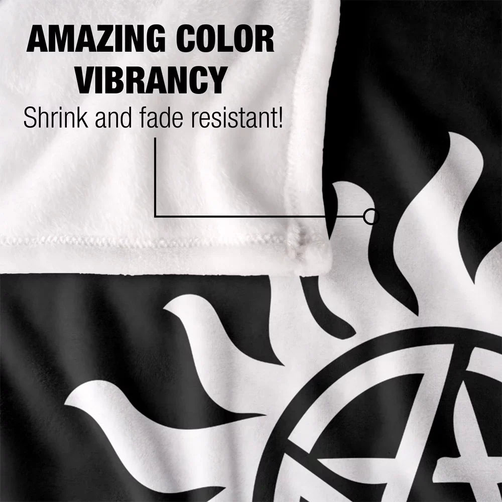 Soft Super 58" Symbol Anti-Possession Silky 36" x Blanket Throw Touch Supernatural