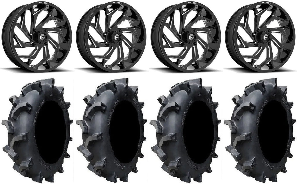 Reaction XP / PRO XP Black 1000 Interforce Polaris 35" Fuel XP 18" RZR Ranger 628 Tires Wheels / 900/1000
