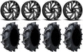 Reaction XP / PRO XP Black 1000 Interforce Polaris 35" Fuel XP 18" RZR Ranger 628 Tires Wheels / 900/1000