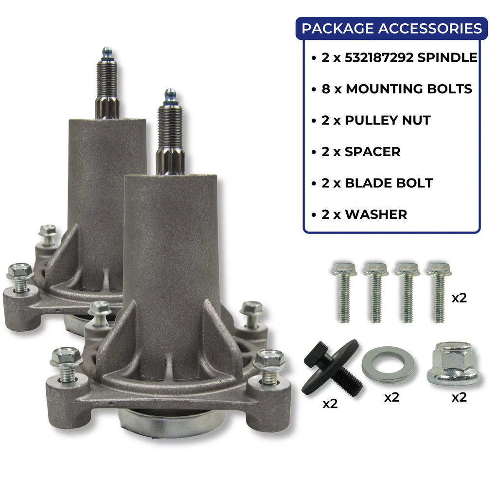 532192870 Jeremywell Assembly 532187292 (2PCs) Husqvarna 46" Spindle 48" Replaces 54" AYP