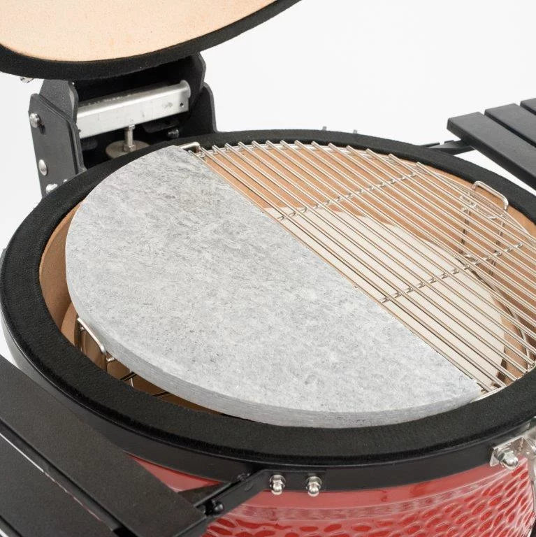 Grill Half-Moon Soapstone Innovative Cooking Surface Slab Kamado Classic 18" Joe