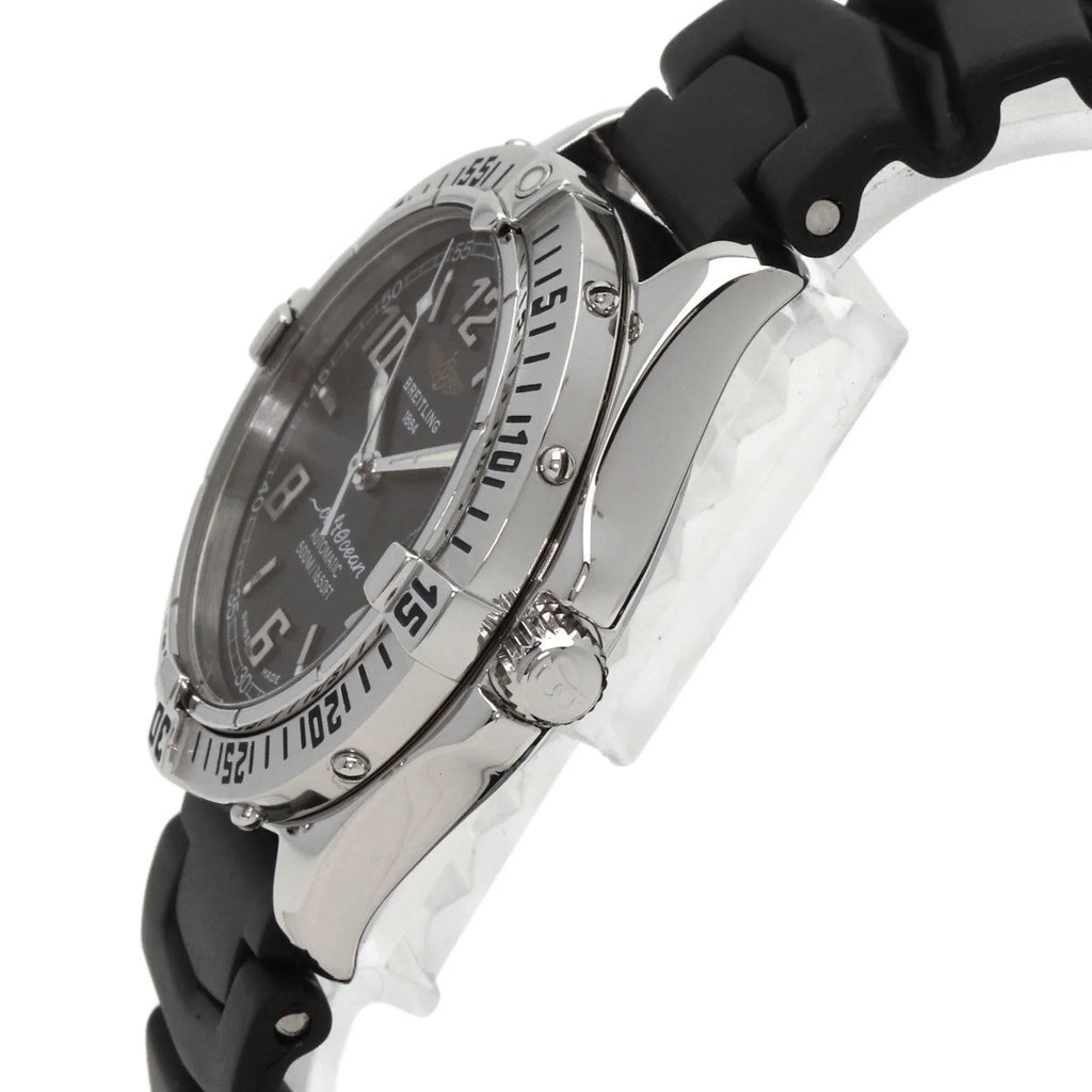 BREITLING Watch (Good) Men's A17350 O'Shearn Pre-Owned Stainless Steel/Rubber Colt