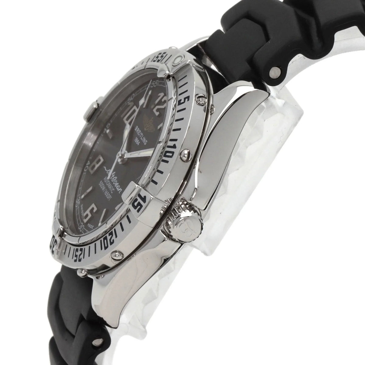 BREITLING Watch (Good) Men's A17350 O'Shearn Pre-Owned Stainless Steel/Rubber Colt