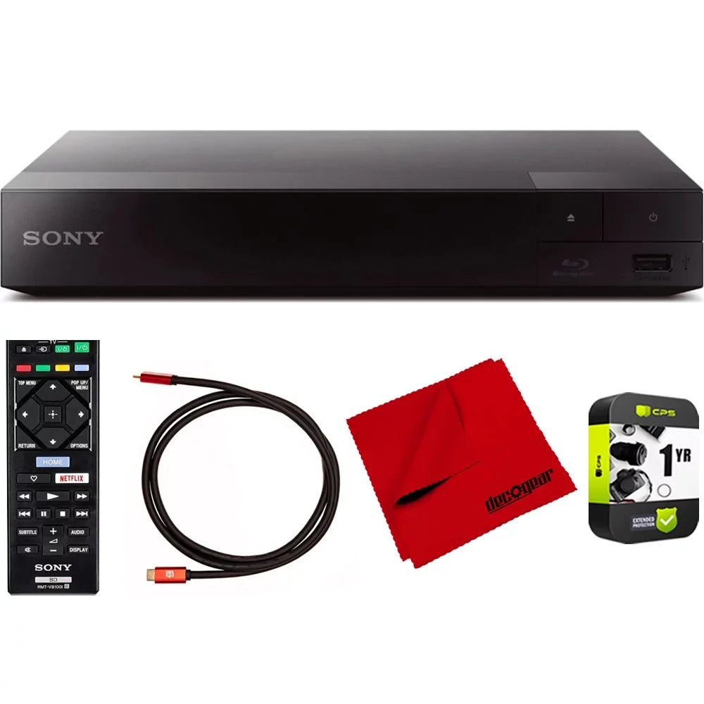 TV Cable BDP-S3700 Sony Speed Streaming Disc ft HDMI Screen and 2.0 and Bundle Cloth Microfiber Dolby With Audio with Wi-Fi High Blu-ray Deco TrueHD 6 Gear Player
