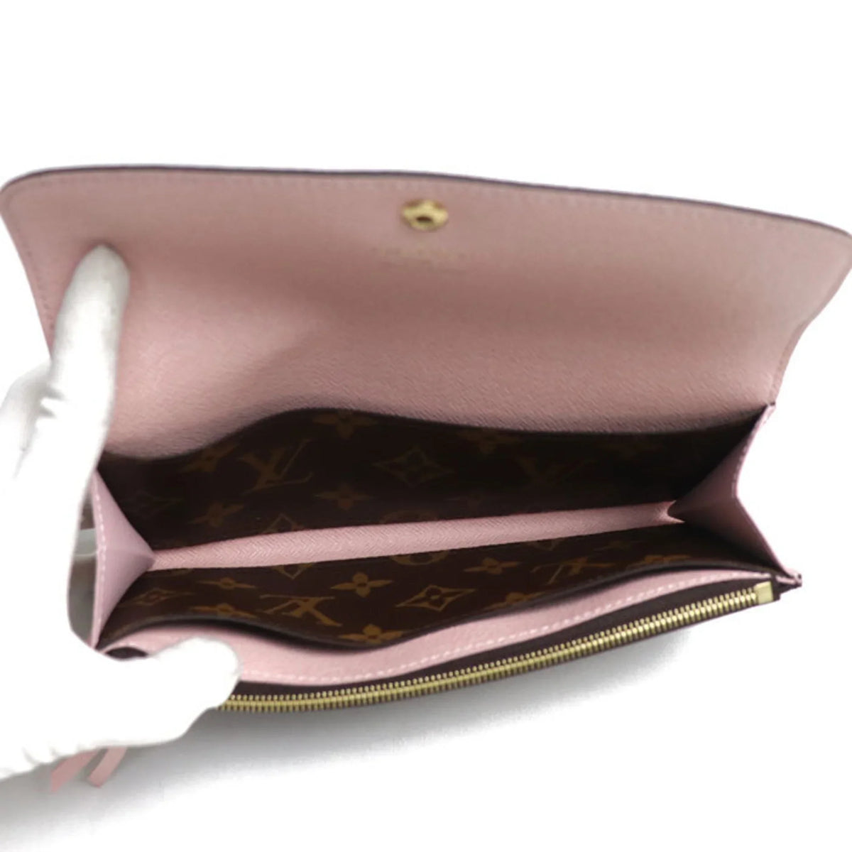 LOUIS Pre-Owned Monogram Long Wallet IC Ballerine M61289 Women's Rose (Good) Portefeuil VUITTON Emily