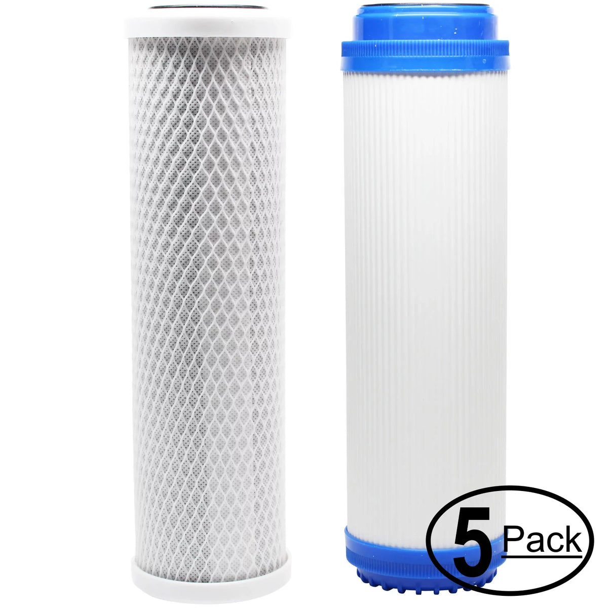 & System for Filter Carbon Granular - Filter Replacement Brand H2O-RUS-200-I Filter RO for Block H2O Pure Carbon Activated Denali - Distributors Kit Includes 5-Pack