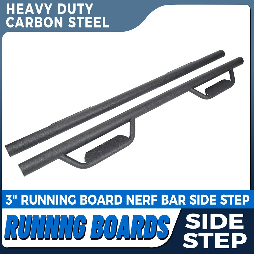 Board Kojem Black Steps Running Steps Tacoma Double/Crew Bar for Cab 2005-2023 Side Matte Bars Toyota Door Nerf Hoop Dropped