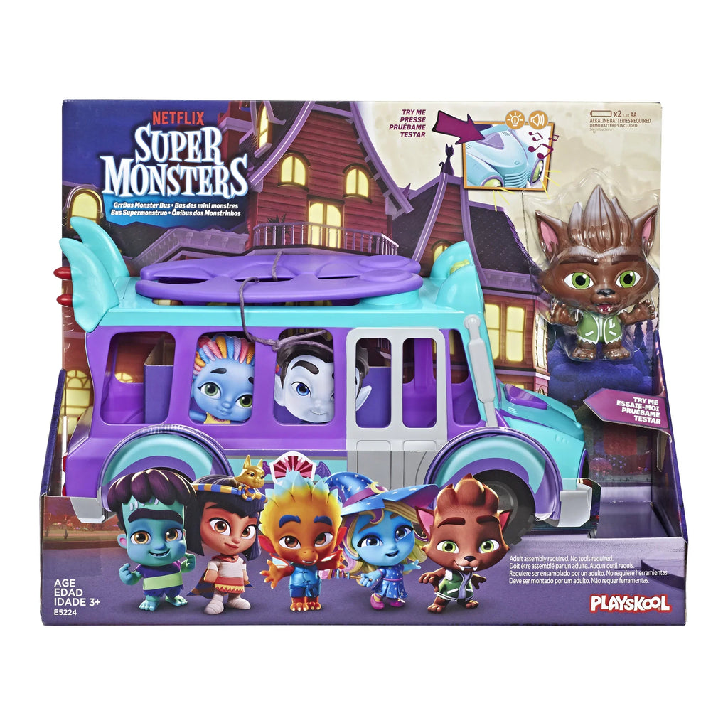 Sounds, and Netflix Toy Music Up Lights, Monsters Super Monster GrrBus with Bus 3 Ages and