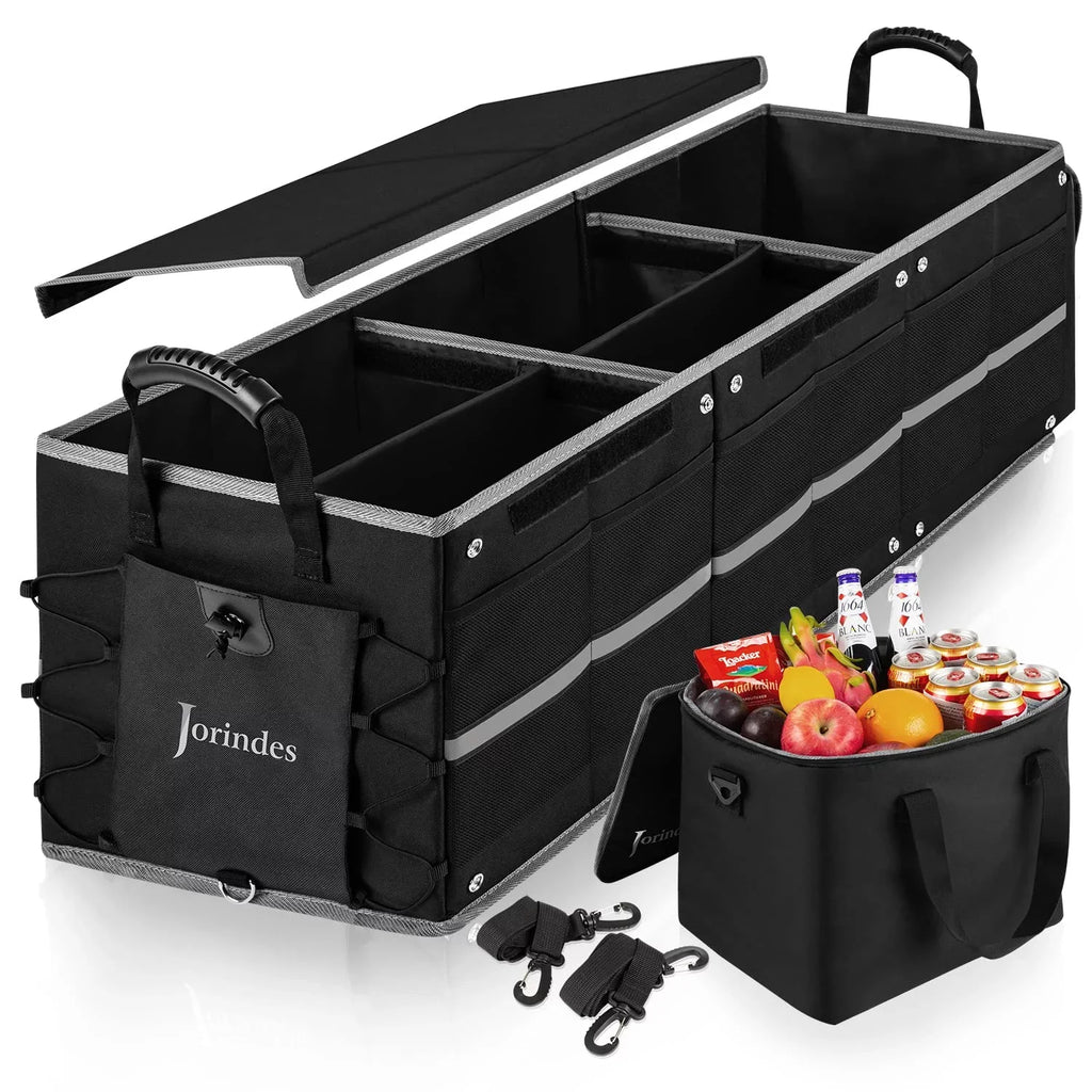 Waterproof Sedan, Vehicle Car Organizer Insulated Car Collapsible Suitable 3 Bag, Truck,Van with proof Cooler Organizer for for Leak Suv, Compartments Trunk