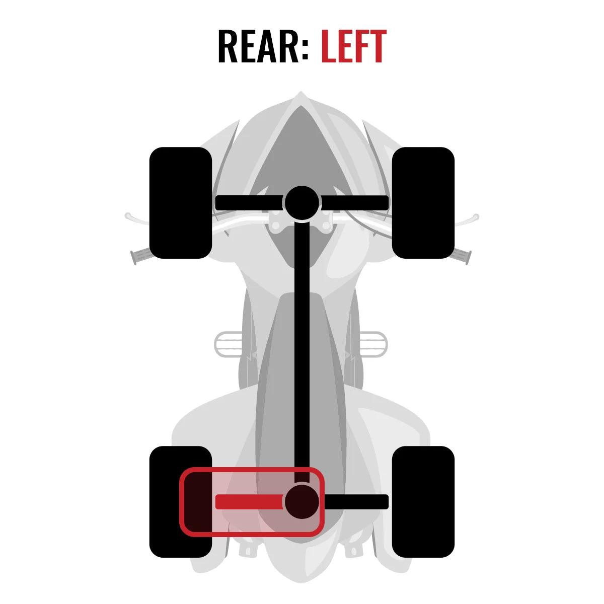 2015 Outlander Sixity 1000 compatible 4X4 EFI Axle STD - Rear Can-Am XT Left with