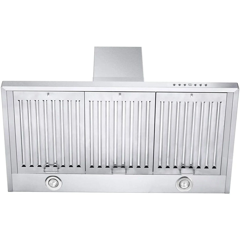 Stainless Fans, Crown KB-48 with Hood 4 Exhaust ZLINE 48 CFM Speed Molding Inch and Wall Mounted Lights Range LED 400 Ductless Steel