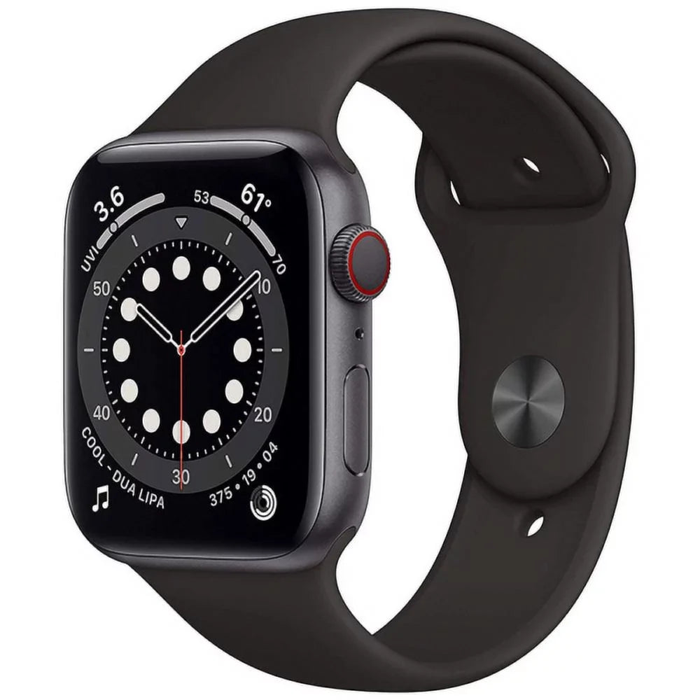Apple + Fair - Cellular Case Series (2020) Black Gray 44mm Unlocked Aluminum 6 Pre-Owned - - Space Band Sport GPS Watch