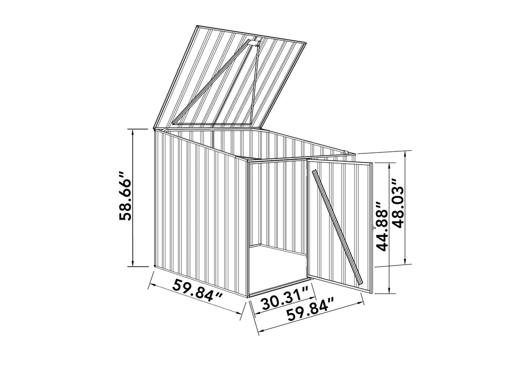 x Metal Shed - 5 Multipurpose Woodland AB1070 5 Pool Absco Gray Pump ft.