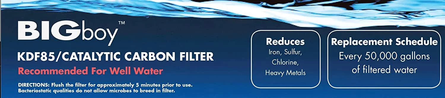 | HLBBKDF85 Compatible Carbon 4.5" BIGBoy 22070 Filter Hydro-Logic 20" Upgrade KDF85/Catalytic HydroLogic x