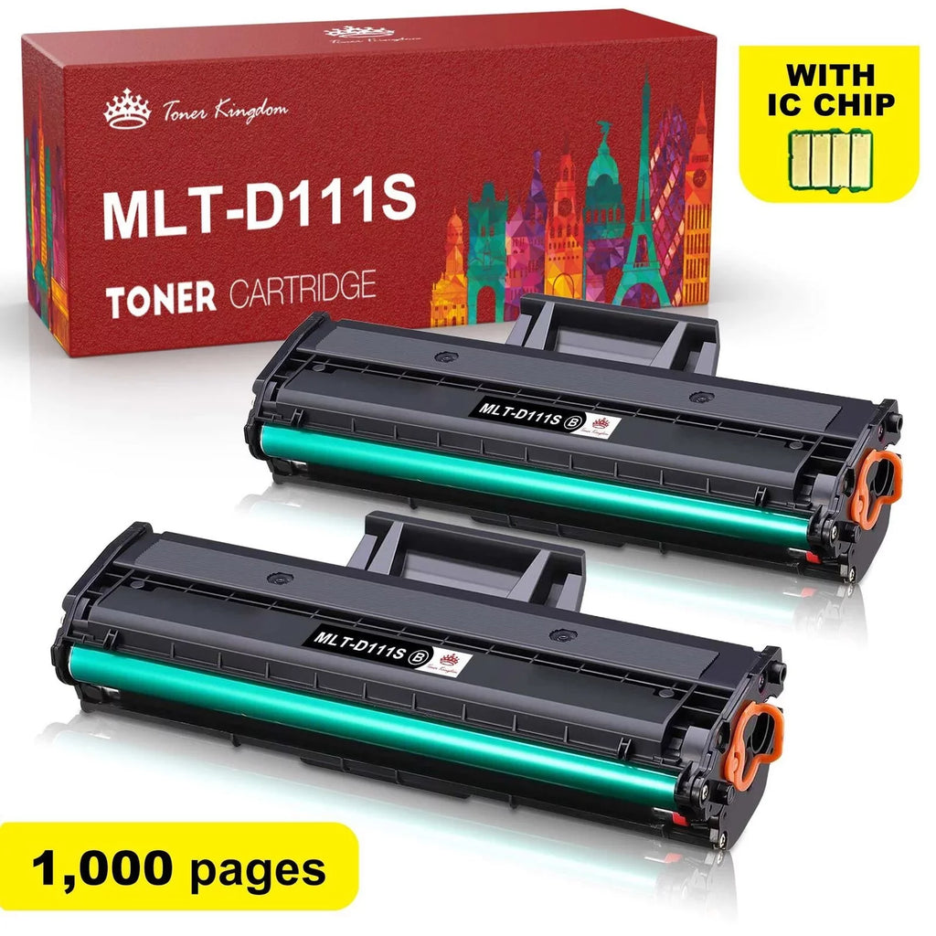 111S MLT111S Xpress M2026W Printer M2024 Compatible 111S for SLM2020W MLT-D111S 111L 2-Pack Cartridge Toner D111S M2022W Samsung MLT-D111S M2070FW (Black)