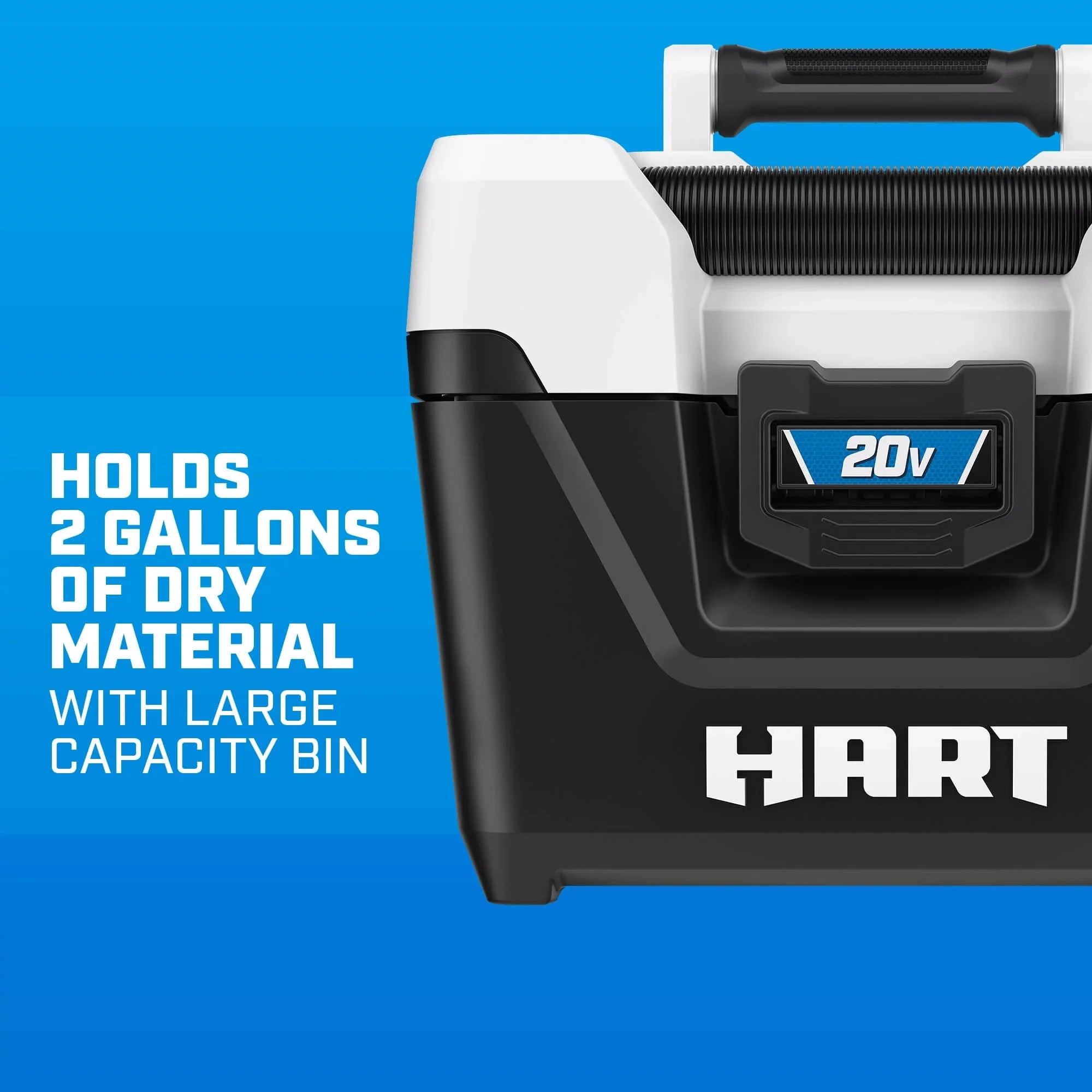20-Volt HART 4.0Ah Battery Vacuum Kit 20-Volt Lithium- 2-Gallon Ion Wet/Dry Cordless (1)