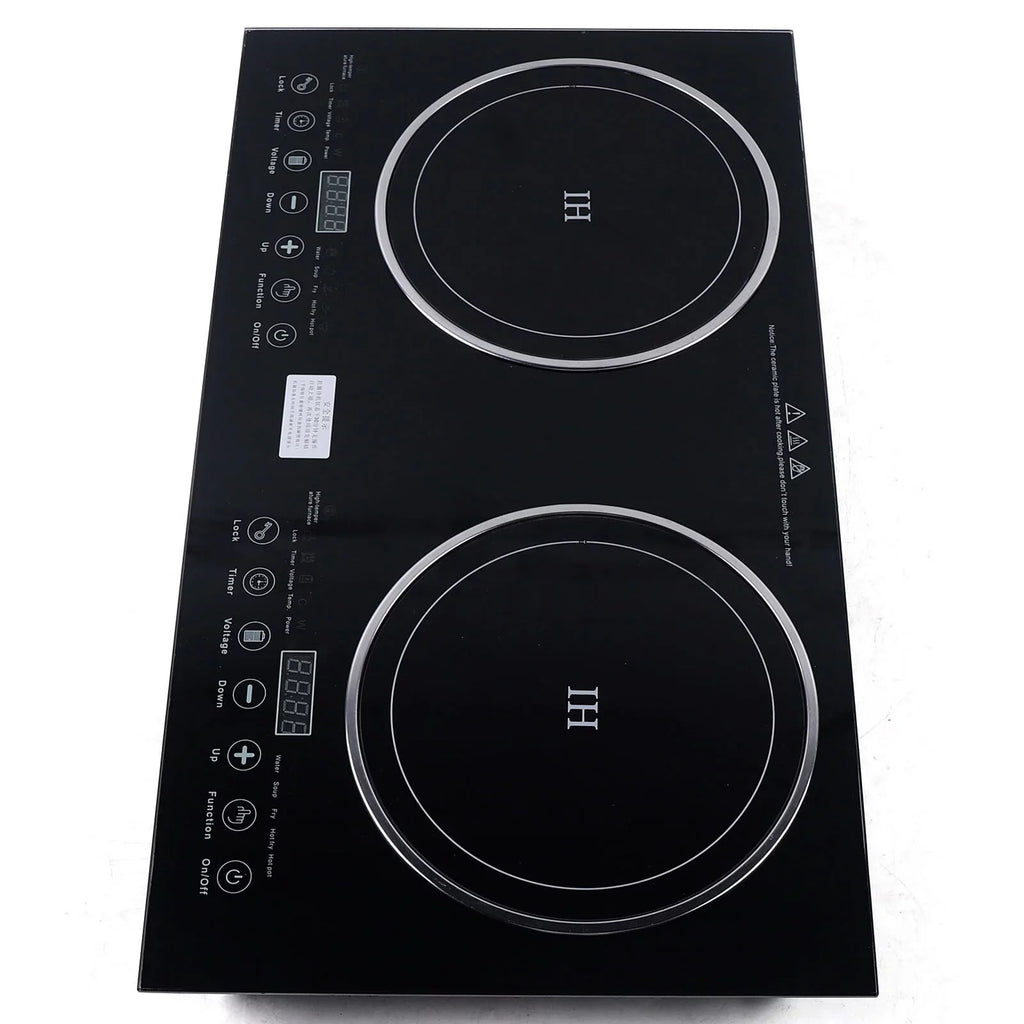 Ceramic Burner Cooker+1400W Countertop Touch ANQIDI Portable 1200W Cooker Sensor Stove Dual Cooktop Digital