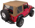 Full RealTruck Complete Rampage Frame Doors, With With Soft by & Hardware Diamond Top For W/Tinted Steel TJ, Kit 68836 Windows Jeep Khaki 1997-2006 Wrangler