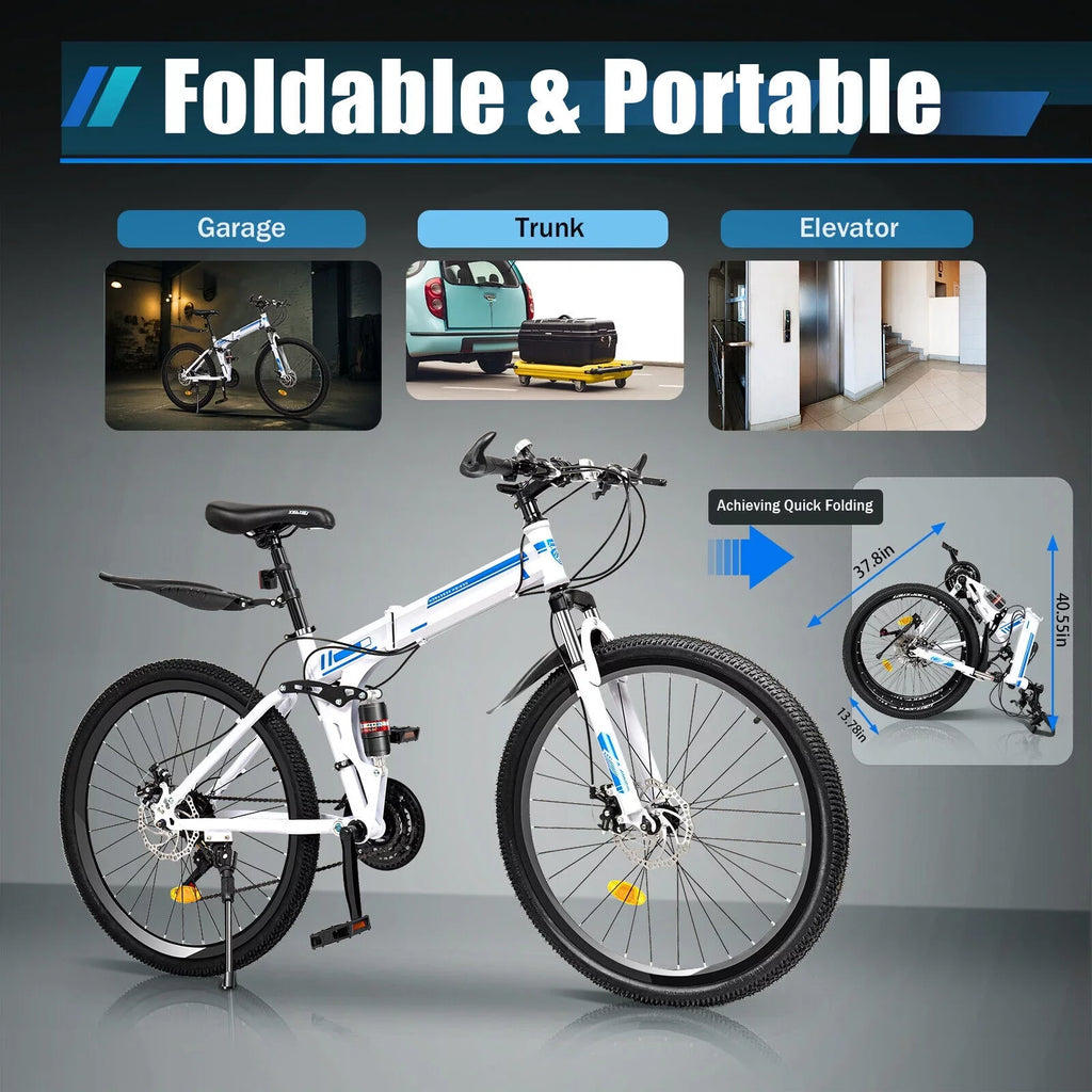 21 MTB Mountain Speed 26" Brake Bikes Bike Men Disc Dual SHZICMY Folding Bicycle School