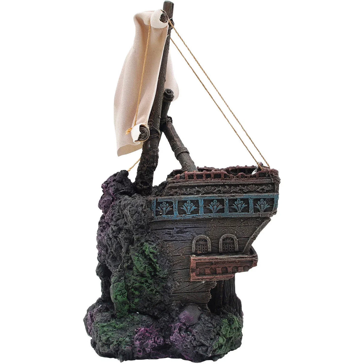 Half Ship Ornament Marina Sunken Aquarium
