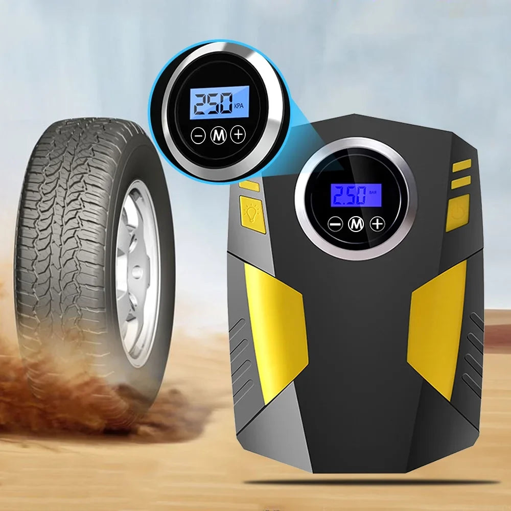 Inflator Inflation 12V, Air Compressor ammoon Auto Digital Portable Accurate Car with for & Tire Fast Light Pump LED Reading