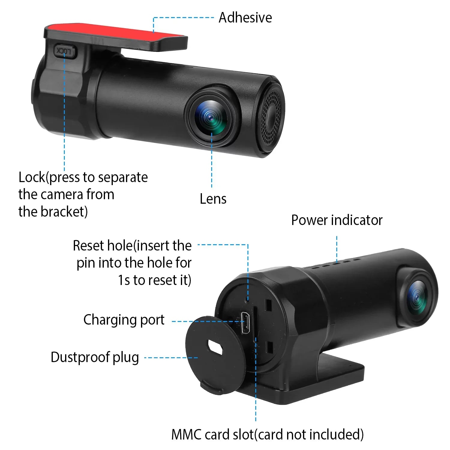 170¡ã Looping WiFi 1080P Lighter iMounTEK HD with Recording Recorder App Cable Car Dash DVR G-sensor Cigarette 11.2ft Camera Cam Wifi